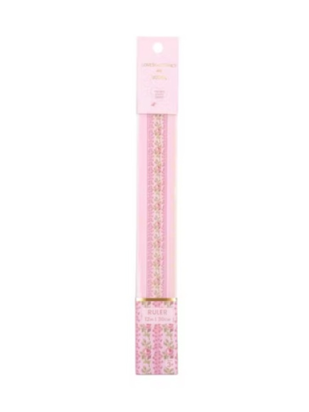 LoveShackFancy x Target - Yoobi Blooming Heirloom 12" Ruler Strawberry Macaroon